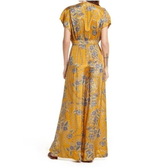 Free People Floral Golden Combo In The Mood For Love Jumpsuit S - Picture 2 of 11